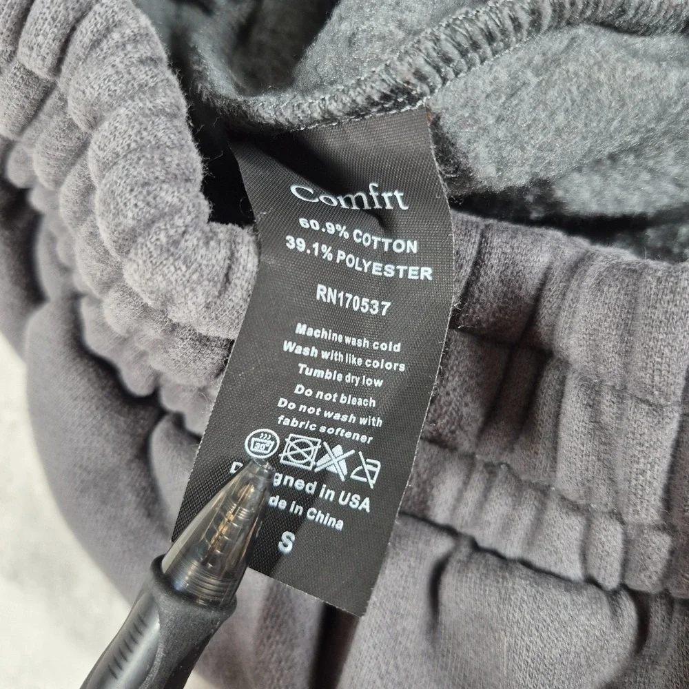 Comfrt Sweatpants Adult‎ Size Small Gray Casual Comfort Travel Lounge Fleece